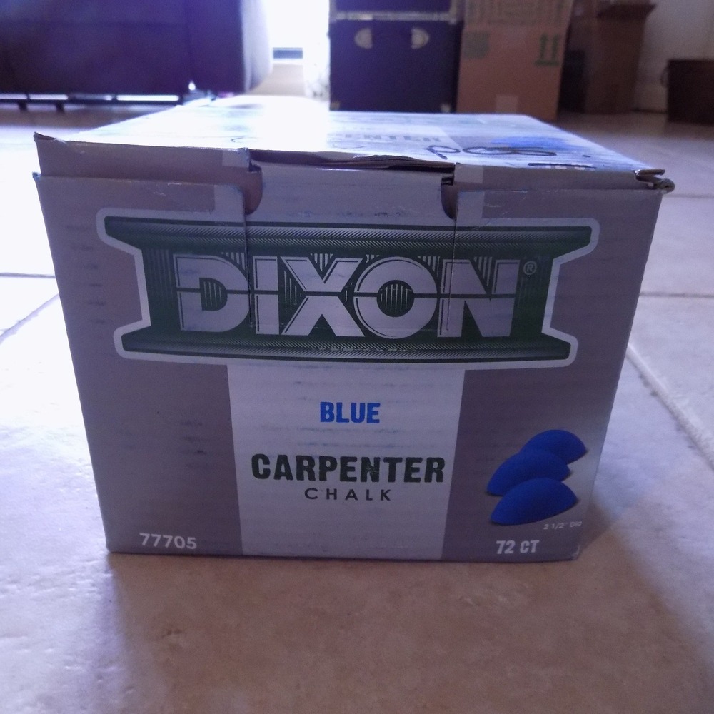 Dixon Carpenter Chalk 66 Pieces Blue Good 77705 2.5 Inch Diameter Marking Cakes - Picture 2 of 2